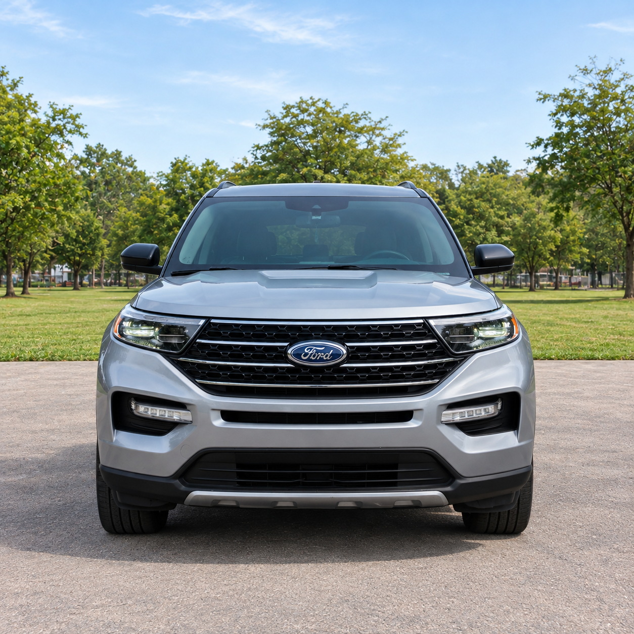 Vista frontal del Ford Explorer