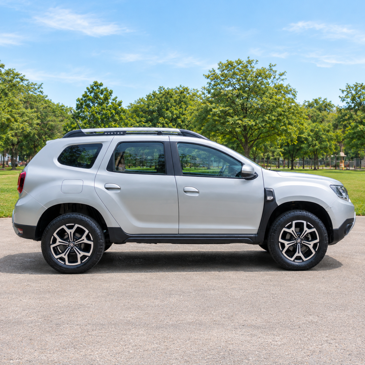 Perfil lateral del Renault Duster