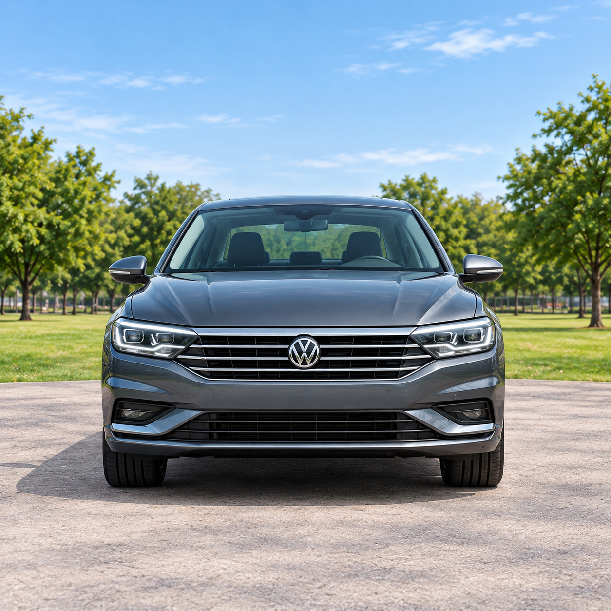 Vista frontal del Volkswagen Jetta
