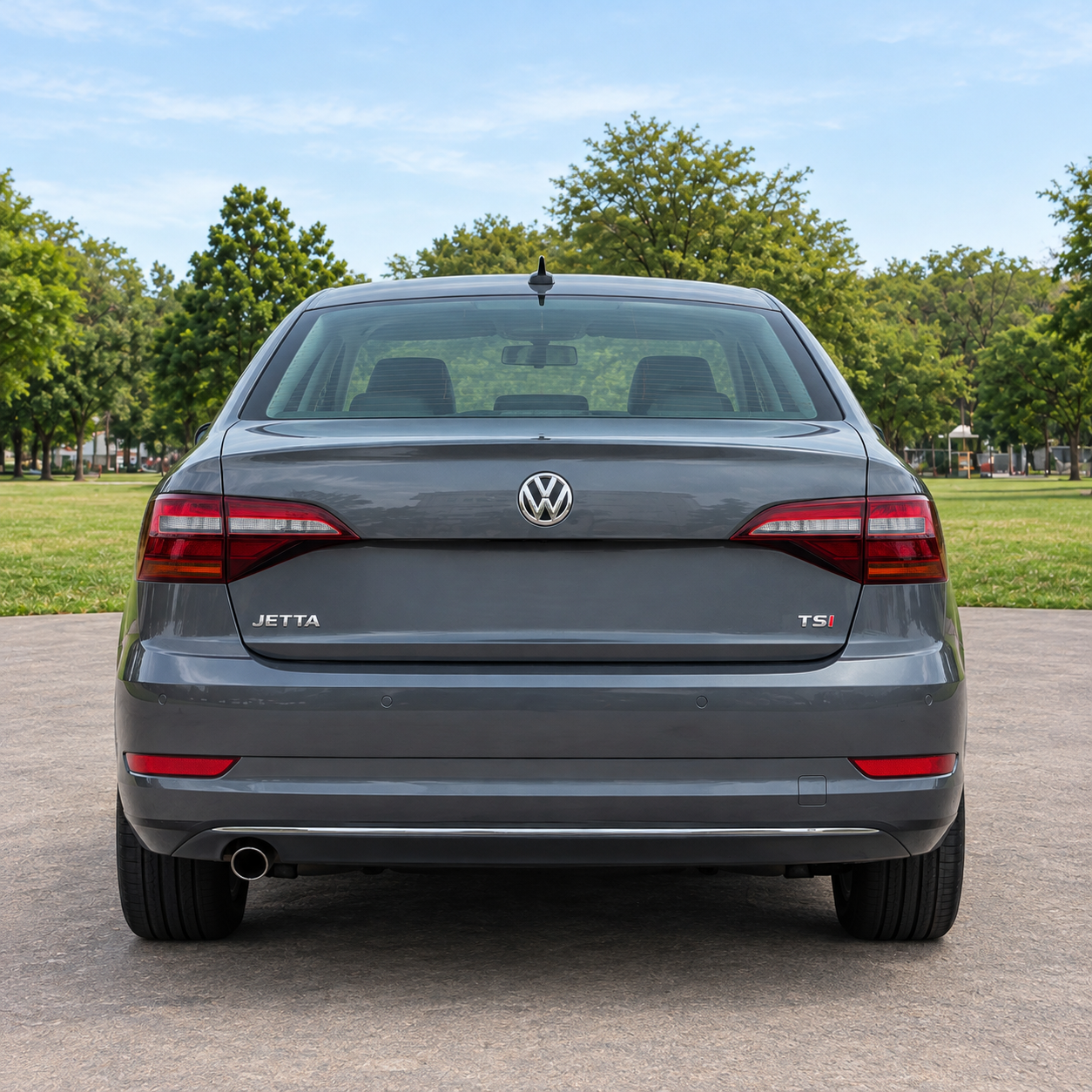 Vista posterior del Volkswagen Jetta